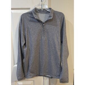 Bonobos 1/4 Zip Pullover‎ Golf Shirt Men's Sz M Gray One Zip Pocket